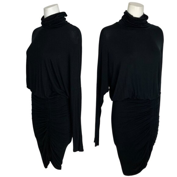 Veronica Beard Jeans Manda Dress M Black Turtleneck - Picture 3 of 13